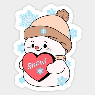 Snow Lover's Baby Snowman Sticker